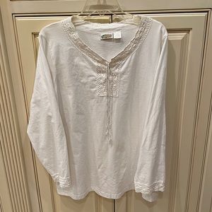 Collections white long sleeve blouse